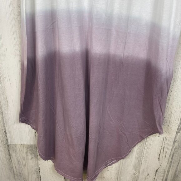 The Good Tee Easy to Love midi dress dip dye white purple Large beachy boho - Picture 6 of 7